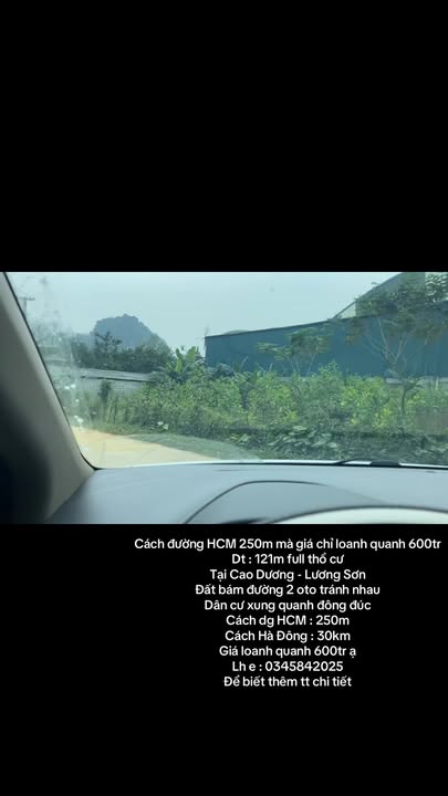 Đất nền Cao Dương Lương Sơn 121m² giá 600 triệu - Đường ô tô tránh nhau!