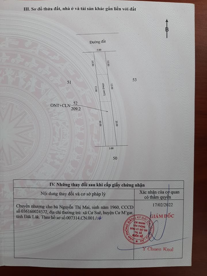 Đất thổ cư Cư Bao Buôn Hồ 60m² giá 319 triệu - Sổ đỏ chính chủ, đầu tư sinh lời!