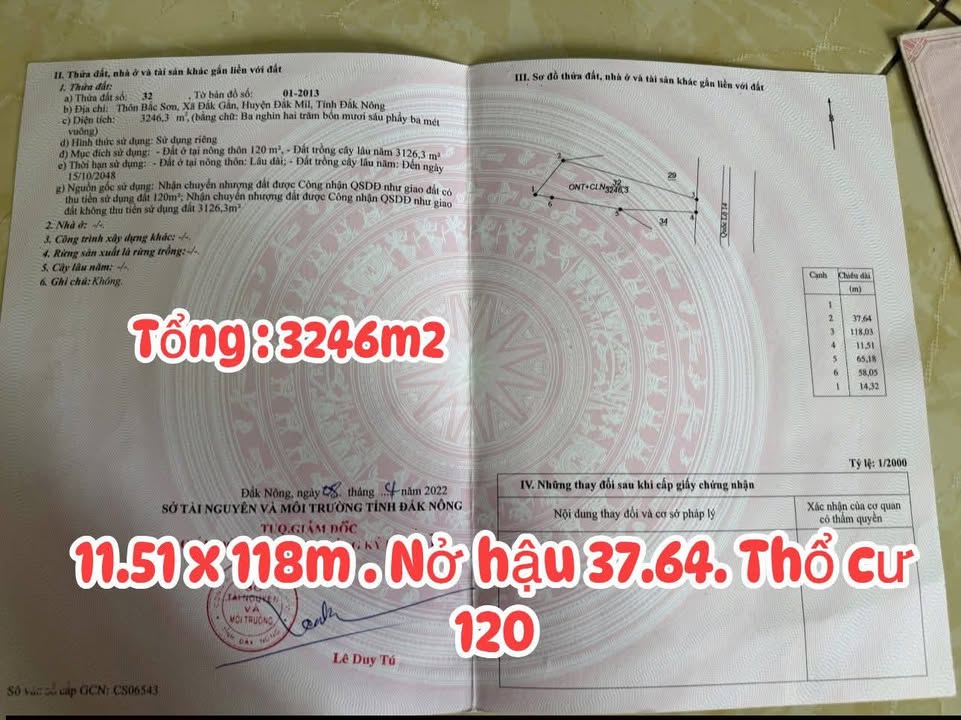 Đất nền Đắk Gằn 3.3 sào giá 2.3 tỷ - Kinh doanh buôn bán cực tốt!