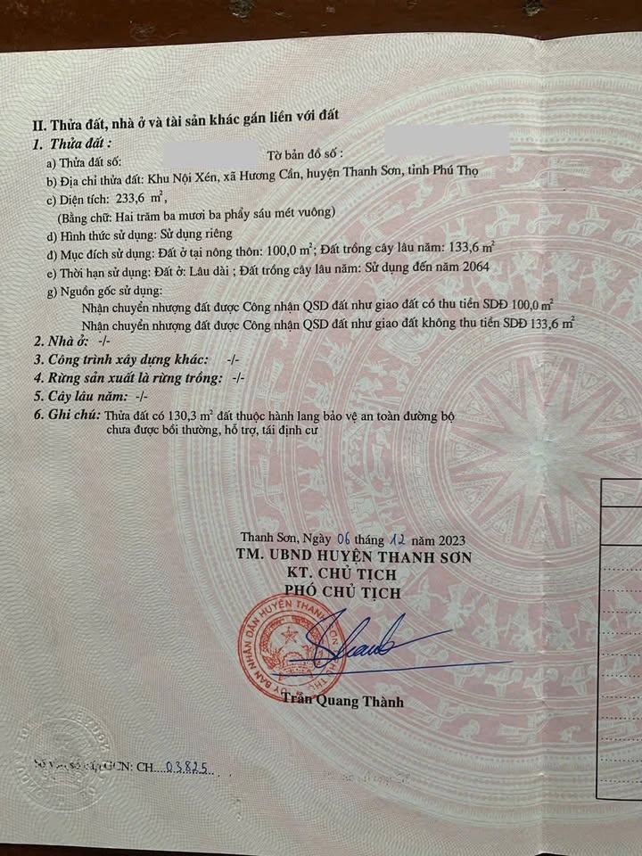 Đất nền mặt đường Quốc lộ 70B, xã Hương Cần, 250m² - Tiềm năng phát triển lớn!