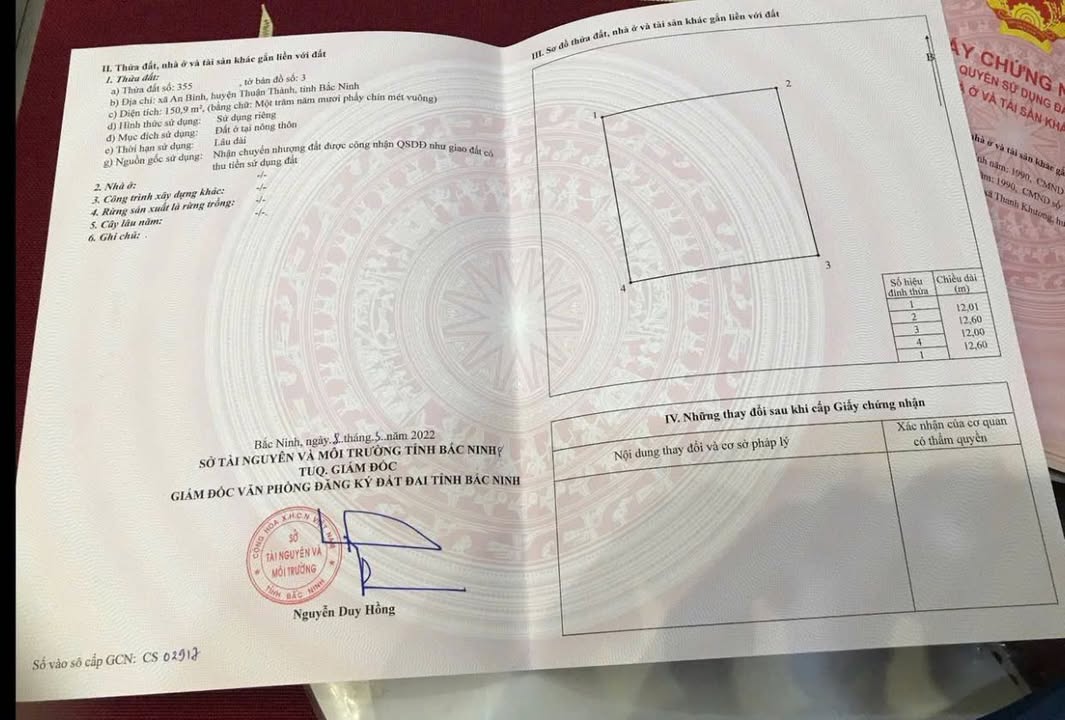 Đất An Bình, Thuận Thành 150.9m² giá chỉ 3.018 tỷ - Sổ đỏ chính chủ!