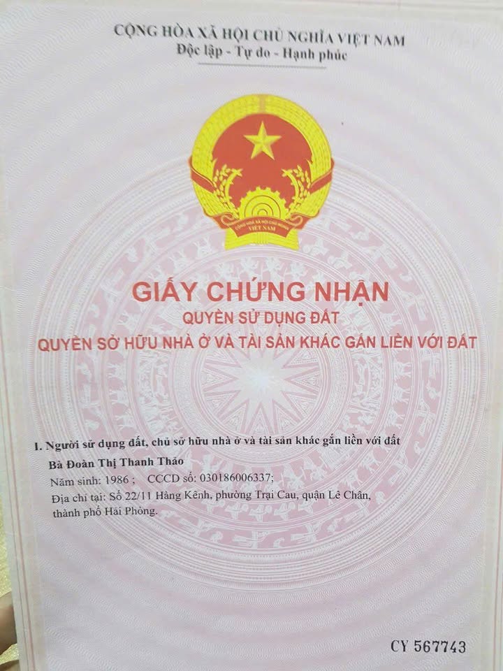 Đất Hùng Vương Hồng Bàng Hải Phòng 72.6m² - Sổ đỏ chính chủ, giá 1.6 tỷ!