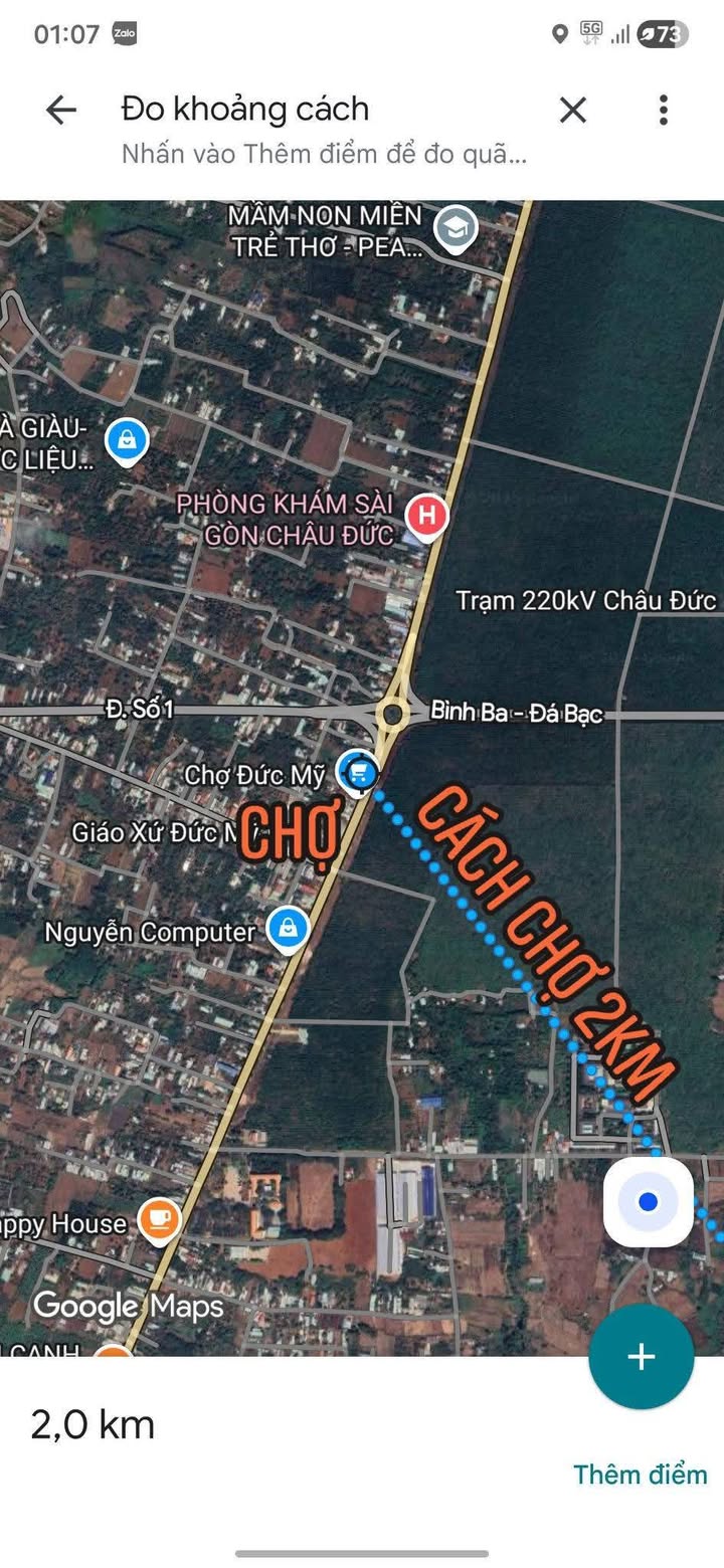 Đất nền Đá Bạc, Châu Đức 1057m² giá 1.45 tỷ - Sổ hồng chính chủ, vị trí thuận lợi!