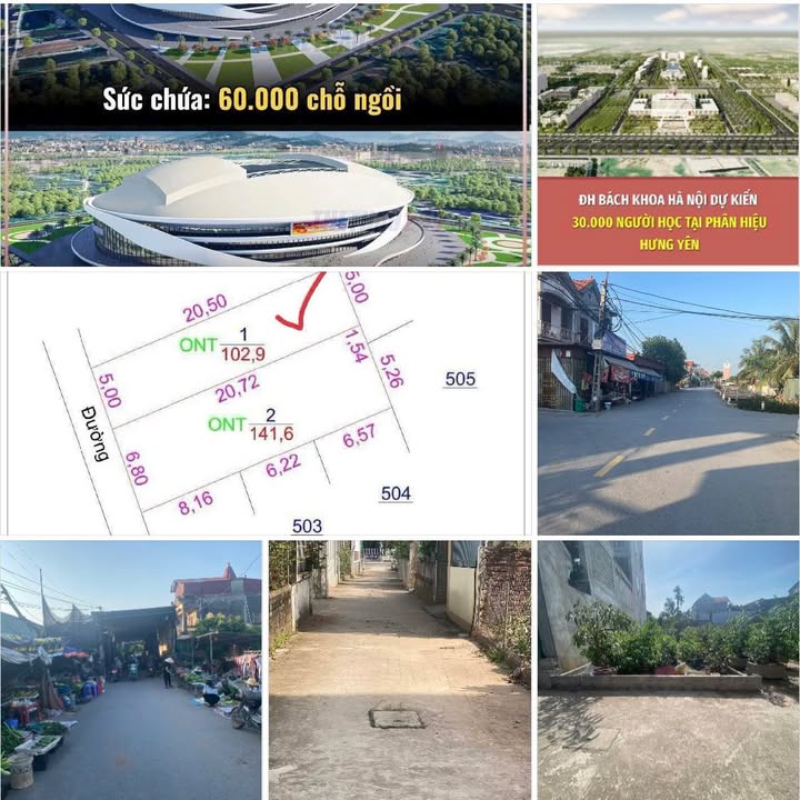 Đất thổ cư 102,9m² tại Đan Kim, Văn Giang - Giá thỏa thuận, vị trí tiềm năng!