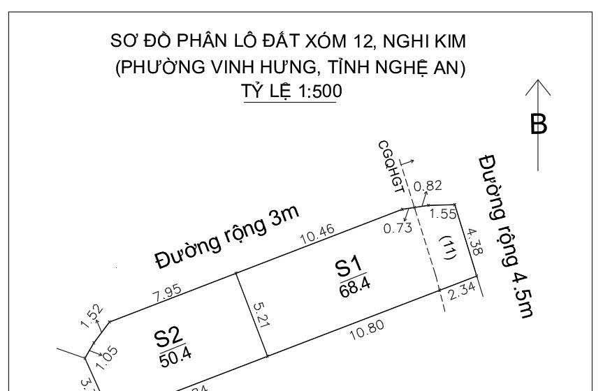 Đất nền Nghi Kim, Vinh 68m² giá 1.65 tỷ - Vị trí trung tâm thuận lợi!