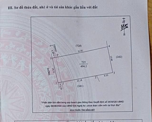 Đất nền Nghi Đức, Vinh 494m² - Vị trí đắc địa, xây biệt thự lý tưởng!