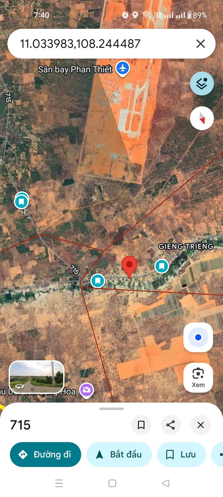 Đất Farm 5600m² mặt tiền đường 715, xã Hàm Đức, giá 1.26 tỷ - Đầu tư sinh lời ngay!