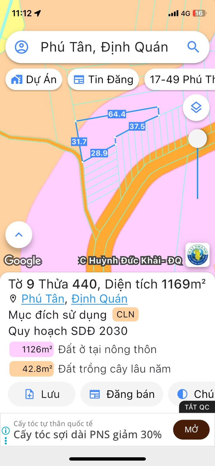 Đất nền Phú Tân Định Quán 3600m² giá 360 triệu - Tiềm năng đầu tư lớn!