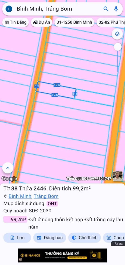 Đất thổ cư Phú Sơn, Tân Phú, Đồng Nai 100m² giá 1 tỷ - Sổ đỏ chính chủ!