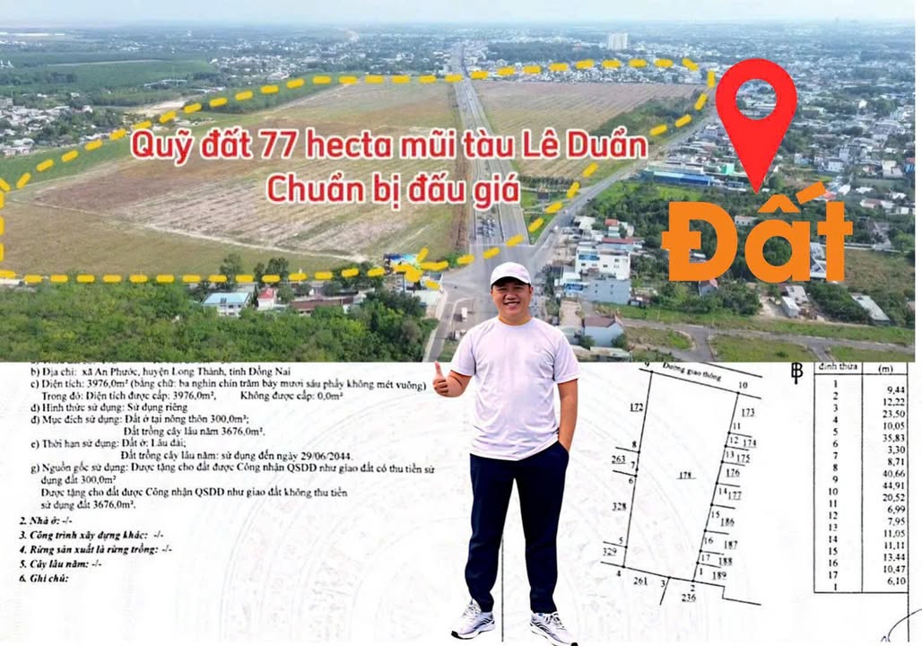 Đất nền Long Thành 4000m² giá 65 tỷ - Cơ hội đầu tư sinh lời hấp dẫn!