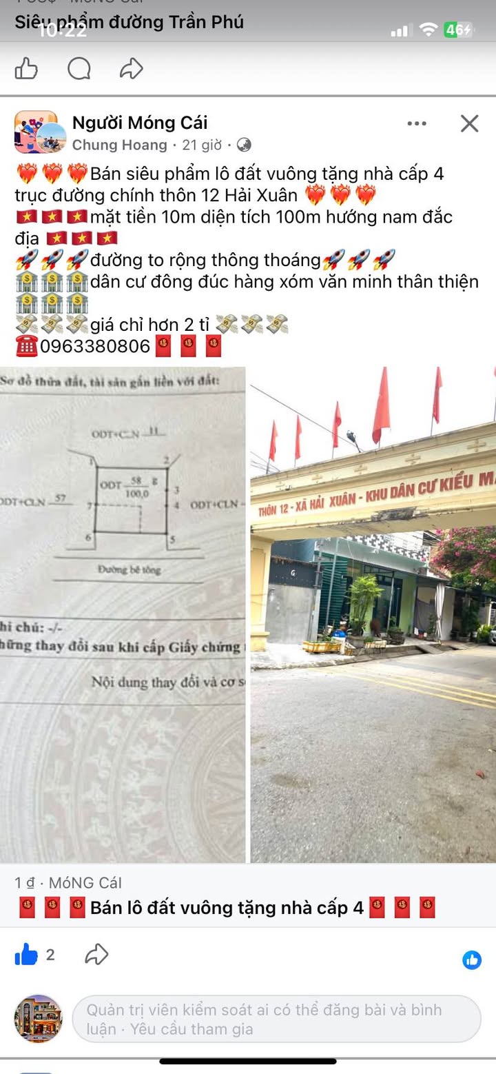 Đất nền thôn 12 Hải Xuân 100m² giá 2 tỷ - Đầu tư sinh lời ngay!