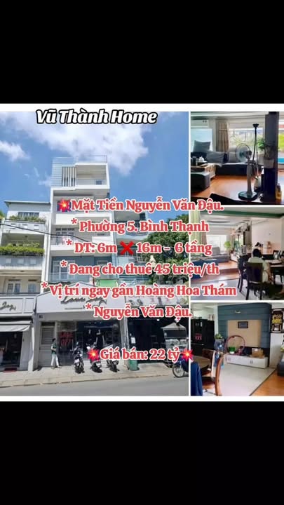 FrontHouse Mặt Tiền Nguyễn Văn Đậu, Bình Thạnh 96m² giá 22 tỷ - Đầu tư sinh lời ngay!