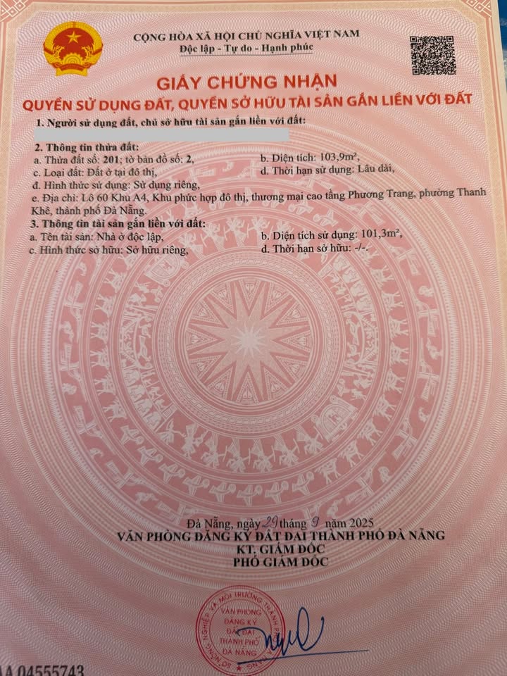 Đất nền Phú Lộc 22, Đà Nẵng 103.9m² giá 10 tỷ - Cách biển chỉ 200m!