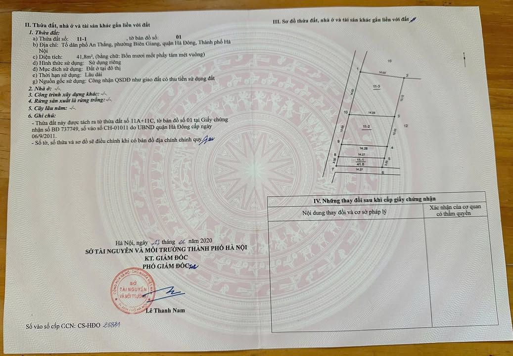 Đất nền góc đẹp tại Biên Giang, Hà Đông - Diện tích 42m², giá thỏa thuận!