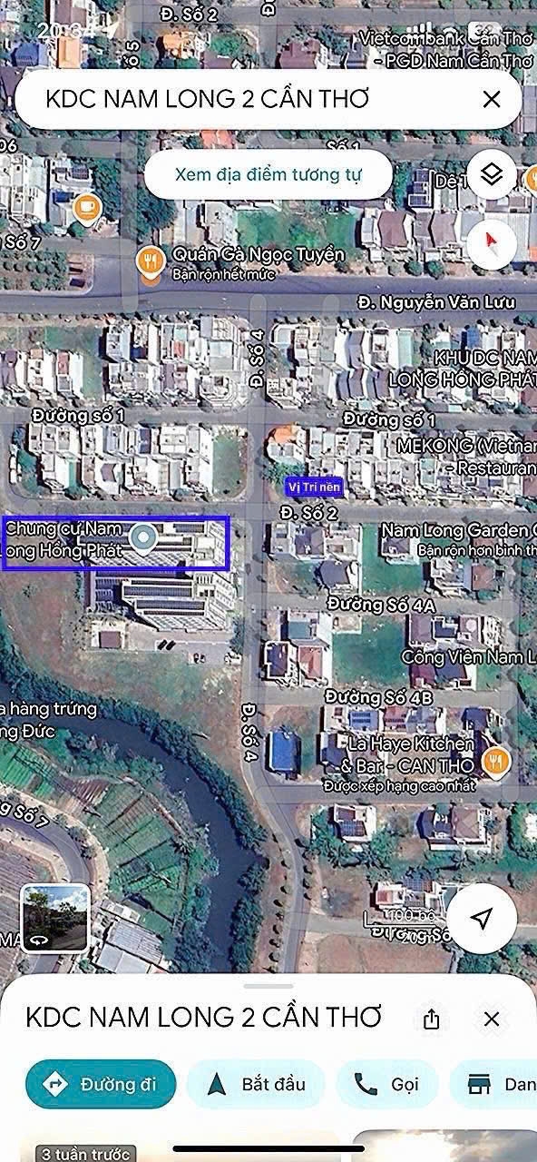 Đất nền góc 2 mặt tiền đường số 2 & 4 KDC Nam Long Cần Thơ 108m² giá 6.7 tỷ - Đầu tư sinh lời ngay!