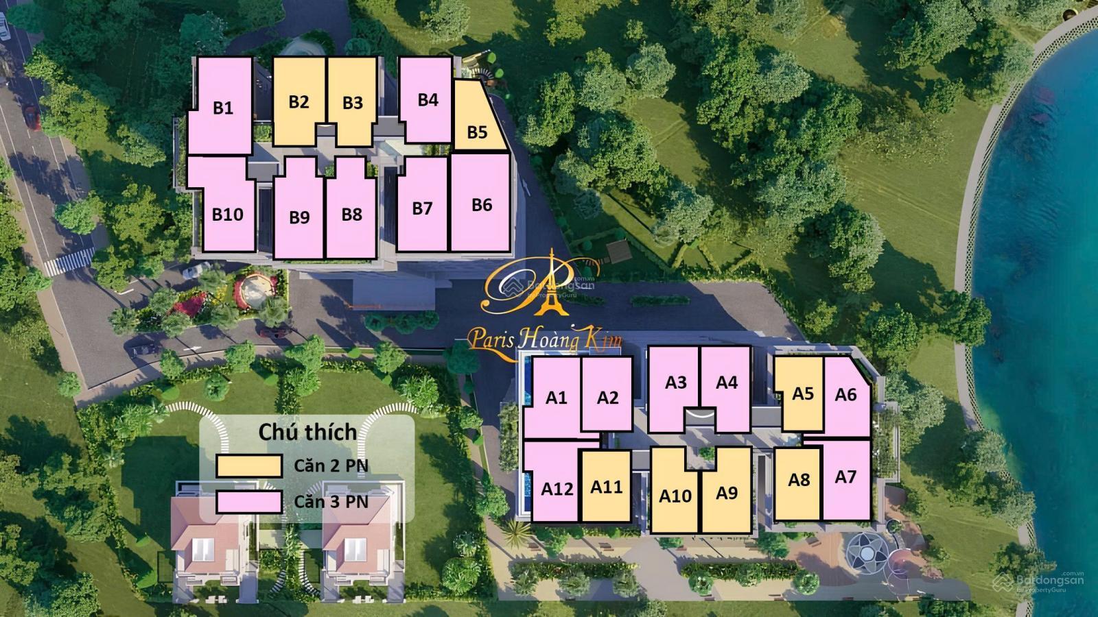 Căn hộ 3PN Paris Hoàng Kim Quận 2, 77.32m² giá 7.2 tỷ - Nhà mới 100% ngay trung tâm!