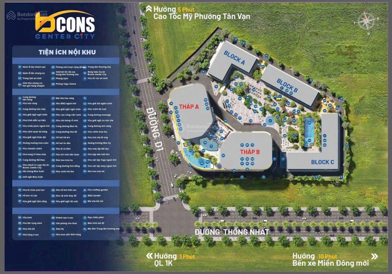 Căn hộ Bcons Center City Dĩ An 55m² giá 3.2 tỷ - Chỉ 110 triệu giữ chỗ ngay!