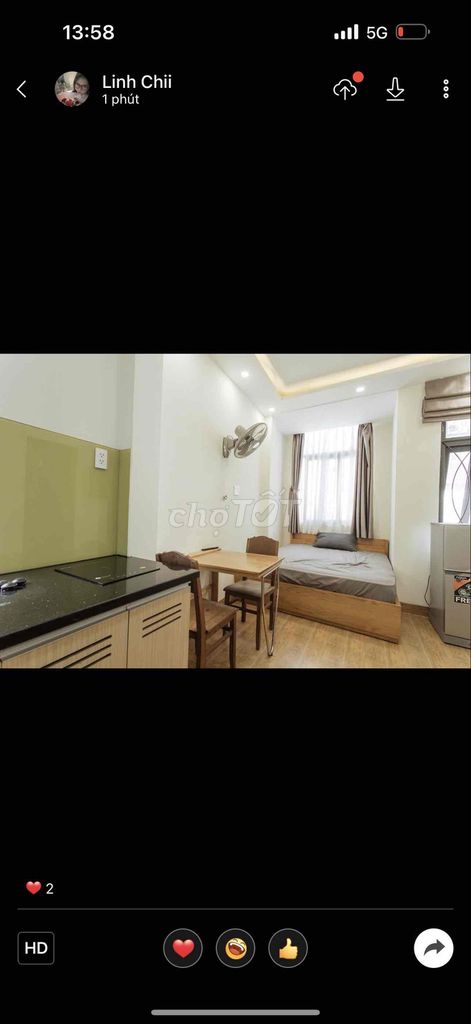 Căn hộ 1PN tại quận 3, Hồ Chí Minh giá 7 triệu - Không gian sống đẳng cấp!