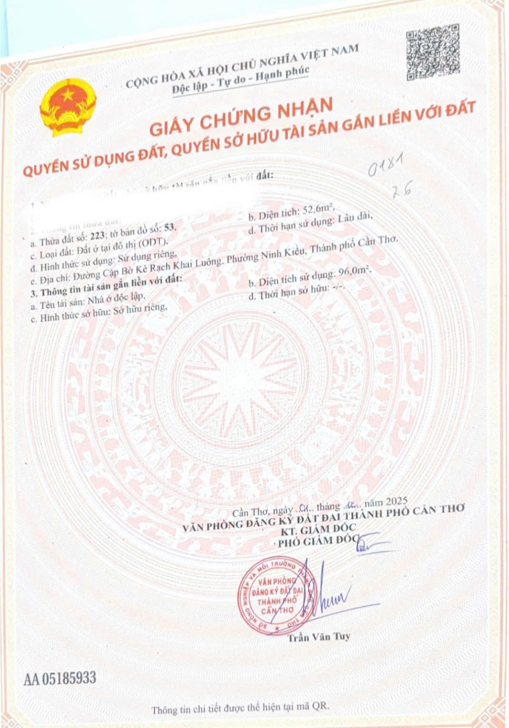 Nhà lầu Ninh Kiều, Cần Thơ 52.6m² giá 3.55 tỷ - Sang trọng đầy đủ nội thất