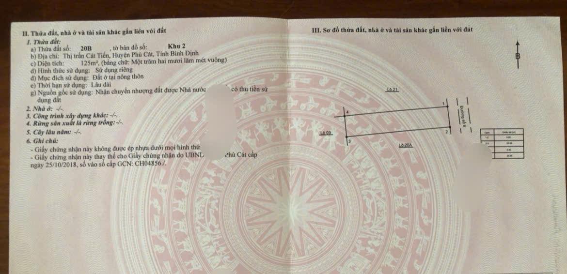 Đất bán đường Võ Mười, Cát Tiến 125m² giá 2,7 tỷ - Vị trí đẹp, gần biển!