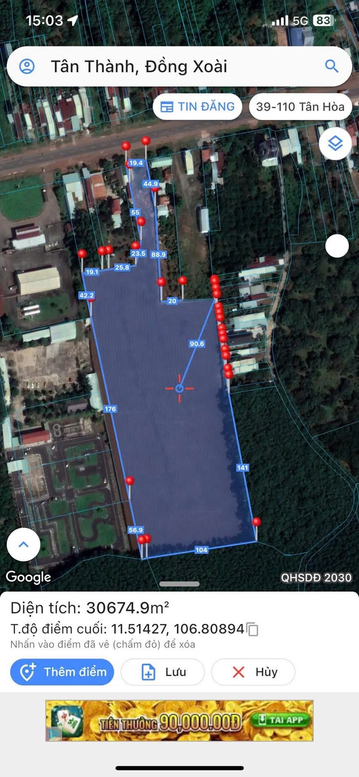 Đất nông nghiệp 3ha mặt tiền Quốc lộ 14, xã Tân Thành - Tiềm năng đầu tư cực lớn!