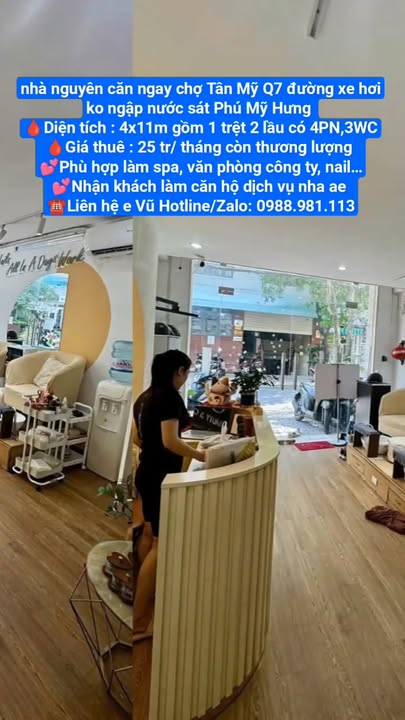 Nhà nguyên căn cho thuê đường Tân Mỹ, Quận 7, 44m² - Giá chỉ 25 triệu/tháng!