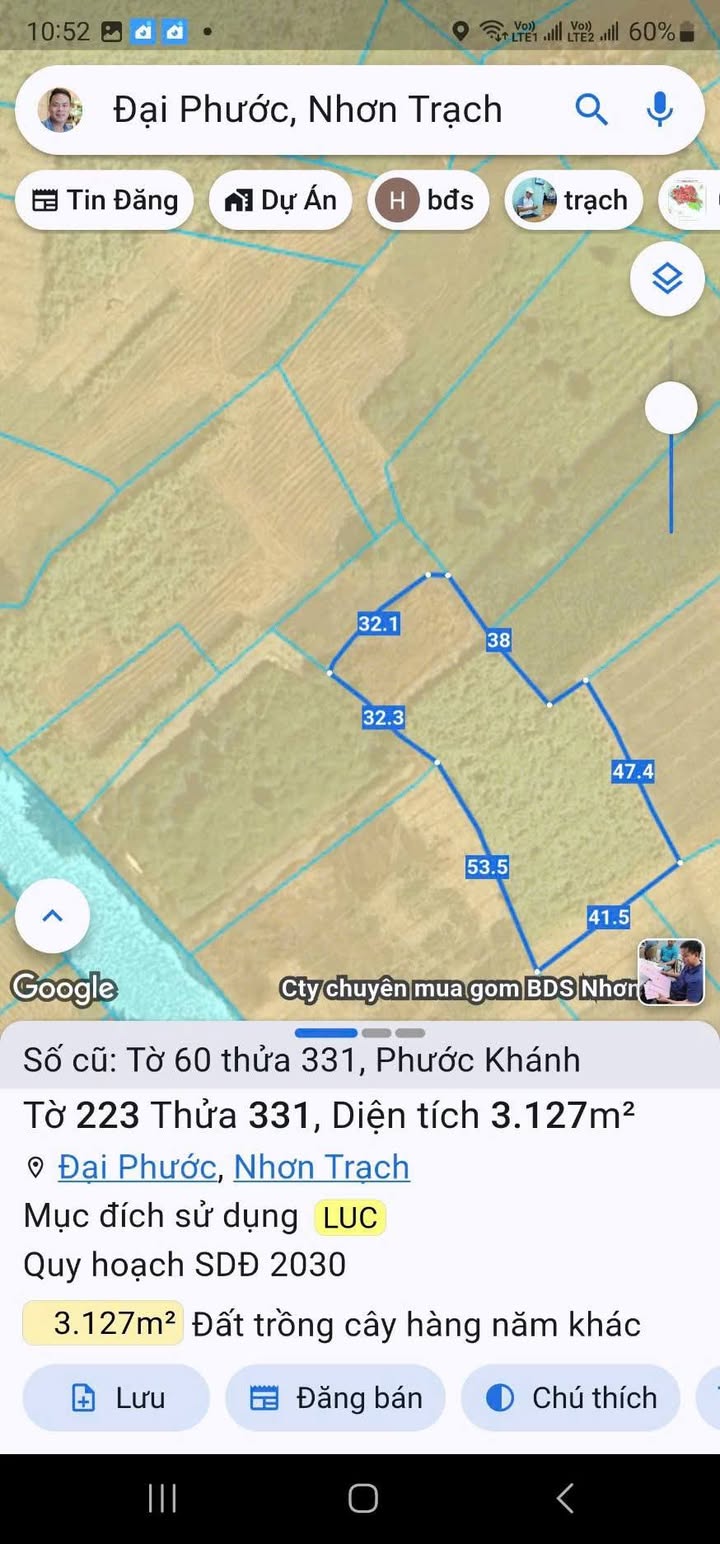 Đất nền Đại Phước Nhơn Trạch 360m² giá chỉ 280.8 triệu - Cơ hội đầu tư sinh lời!