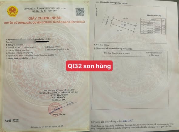 Đất Kinh Doanh Mặt Đường QL32 Tại Sơn Hùng, Thanh Sơn - 100m² Chỉ 1 Tỷ!