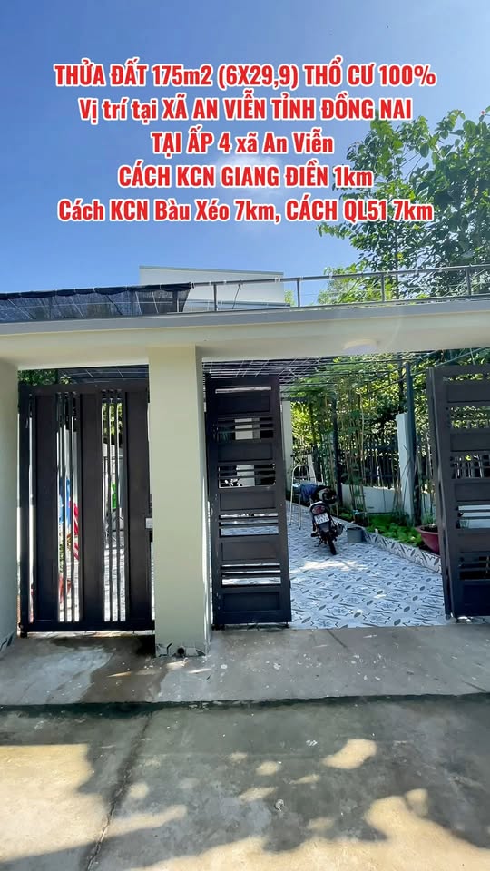 Đất nền ấp 4 xã An Viễn 179.4m² giá 8 triệu/m² - Cơ hội đầu tư hấp dẫn!