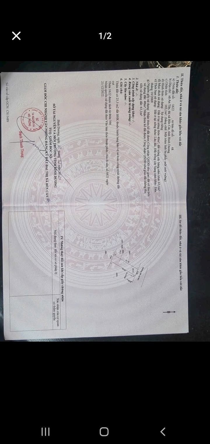 Đất thổ cư phường An Tây 100m² giá 650 triệu - Gần khu công nghiệp Việt Hương 2!