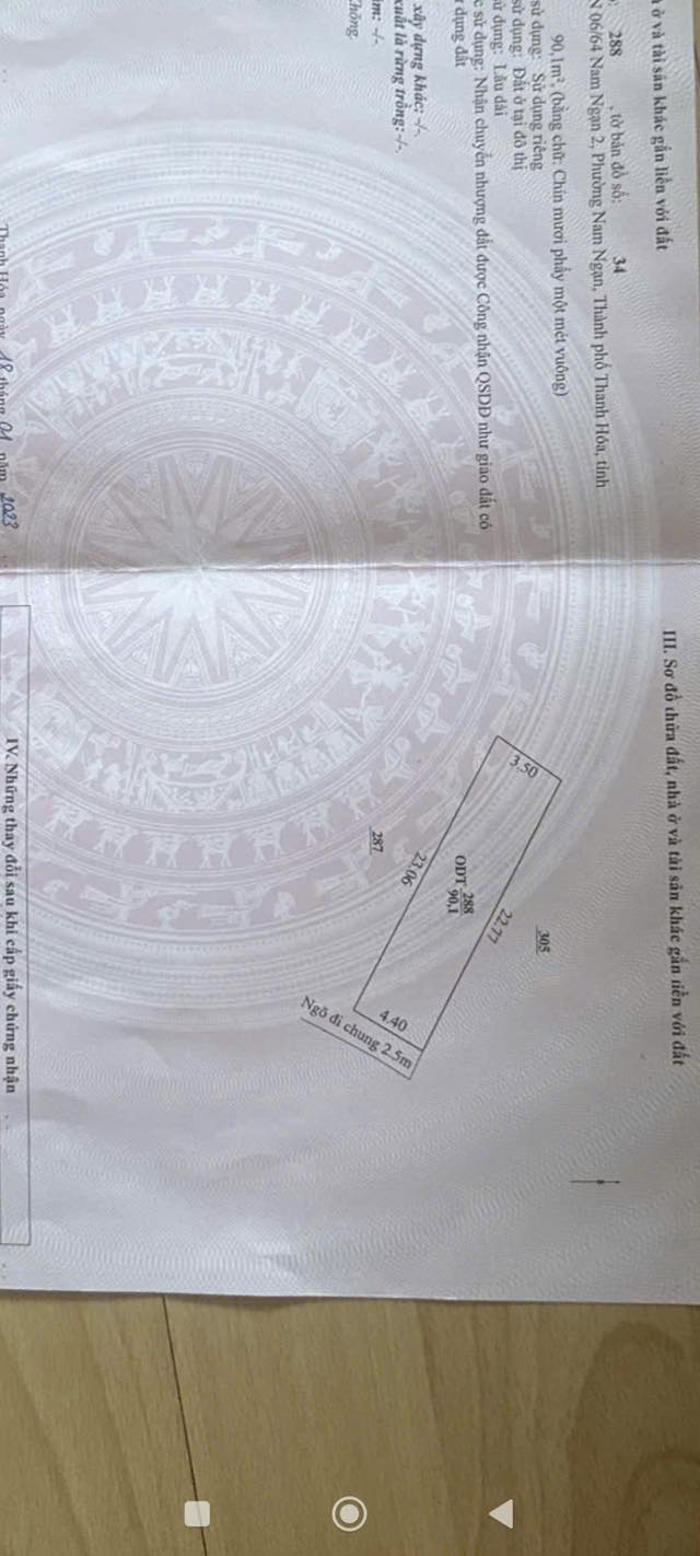 Đất nền chính chủ tại phường Hàm Rồng, Thanh Hóa - Diện tích 90m², giá 1 tỷ - Cơ hội đầu tư hấp dẫn!