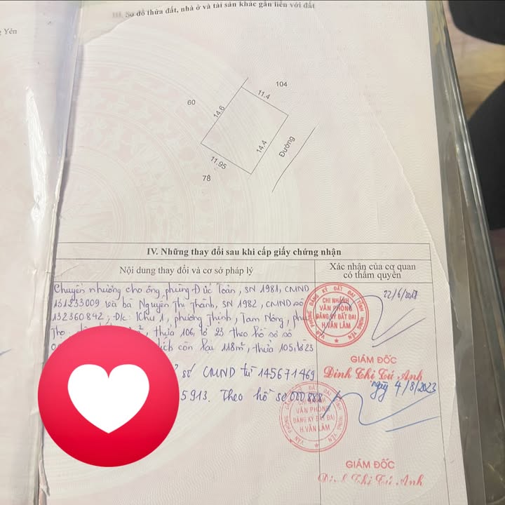 Đất nền Thôn Nghĩa Trai, Xã Như Quỳnh 59m² giá 4.263 tỷ - Sổ hồng pháp lý rõ ràng