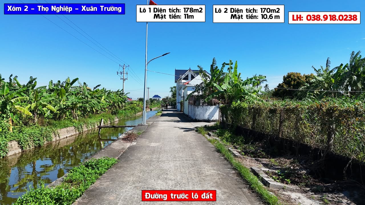 Bán lô đất liền kề tại Xóm 2 - Thọ Nghiệp, 348m² - Đầu tư sinh lời tốt!