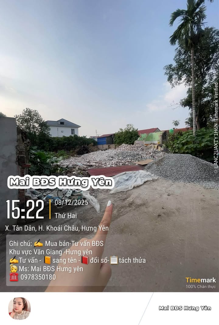 Đất Tân Dân Khoái Châu 500m² giá thỏa thuận - Mặt tiền rộng 18m!