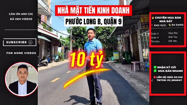 Nhà mặt tiền kinh doanh Phước Long B, Quận 9, 108m² giá 10 tỷ - Vị trí đắc địa cho đầu tư!