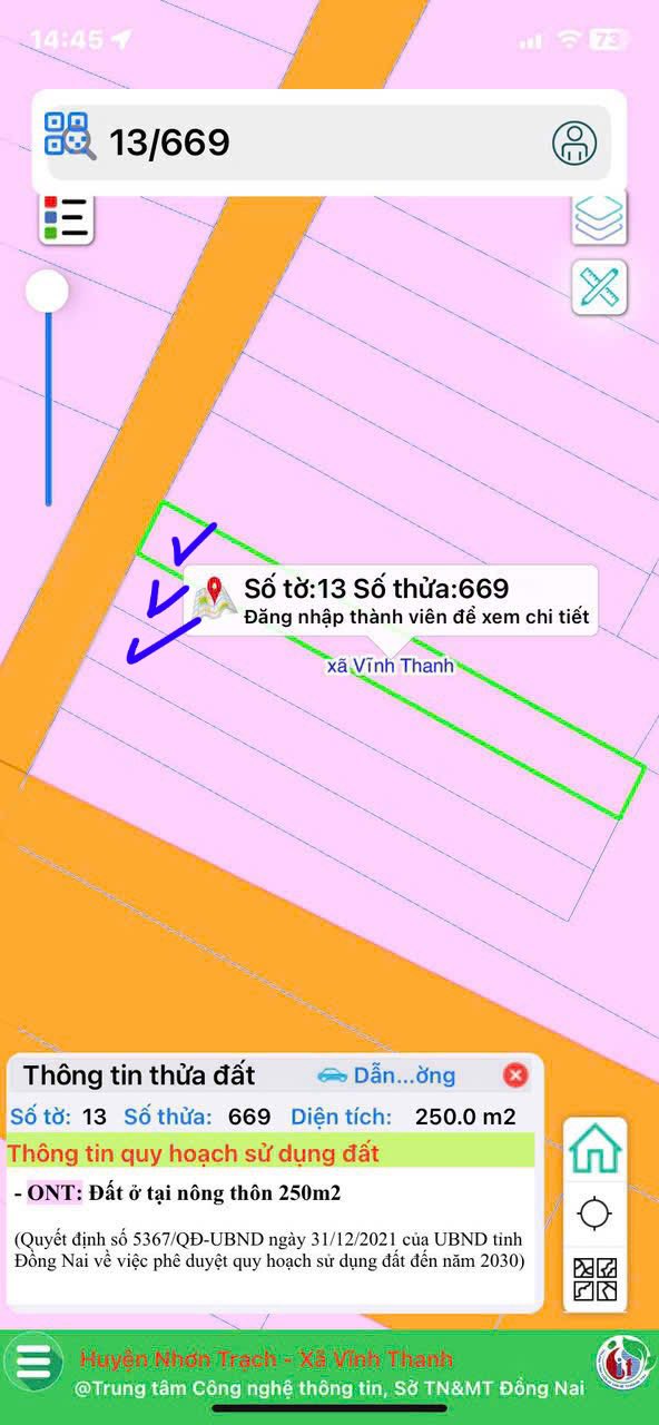 Đất nền xã Phước An, Nhơn Trạch 250m² giá 15 tỷ - Đầu tư tiềm năng ngay gần phà Cát Lái!