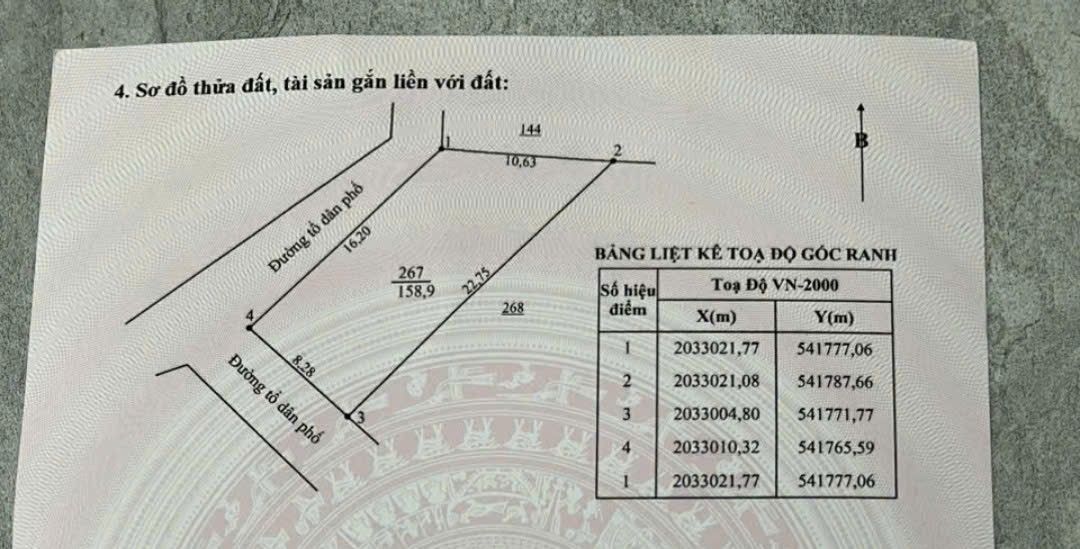 Đất 2 mặt tiền tại phường Trần Phú, Hà Tĩnh 159m² giá 1 tỷ - Đầu tư sinh lời ngay!