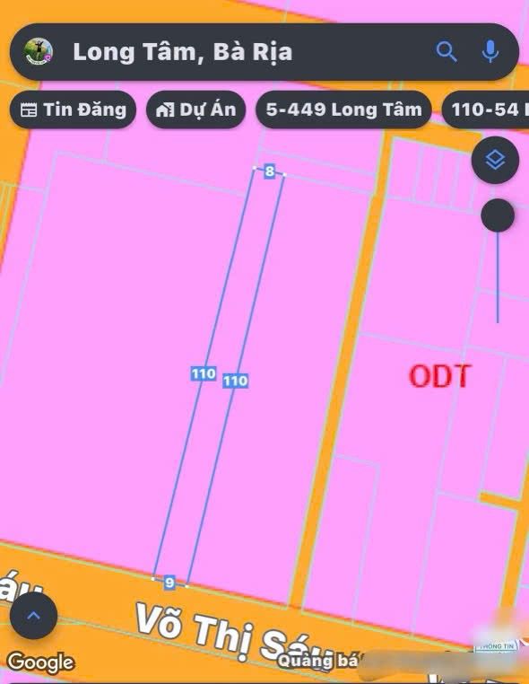 Đất nền mặt tiền Võ Thị Sáu, phường Tam Long, 928m² - Sổ đỏ chính chủ, đầu tư tiềm năng!