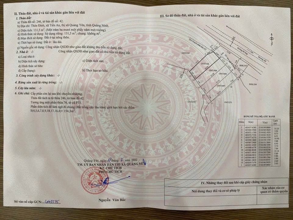 Đất nền Tiền An, Quảng Yên 128m² - Giá rẻ, vị trí trung tâm