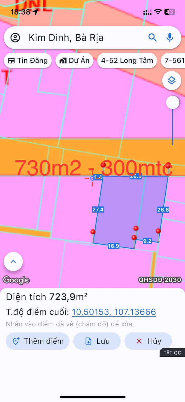 Đất nền Bà Rịa - Vũng Tàu 730m² giá 350 triệu - Tiềm năng kinh doanh lớn!