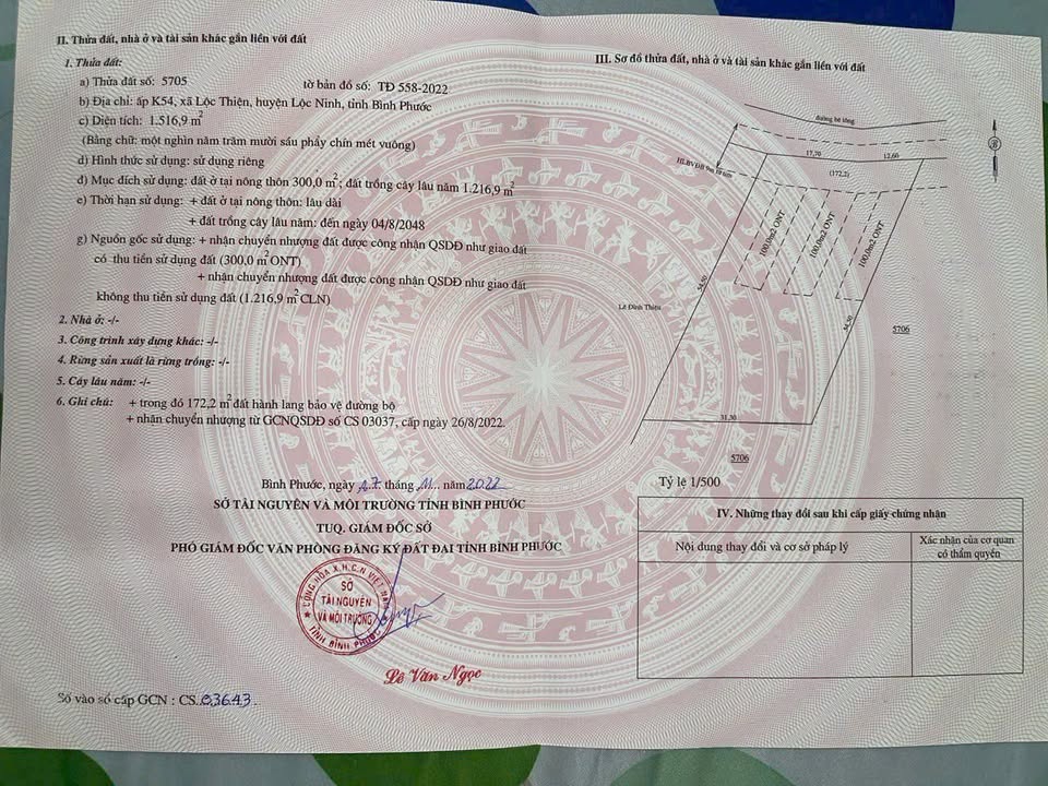 Đất nền 1620m² tại ấp K54, Lộc Thiện, giá chỉ 58 triệu/m² - Cơ hội đầu tư tuyệt vời!