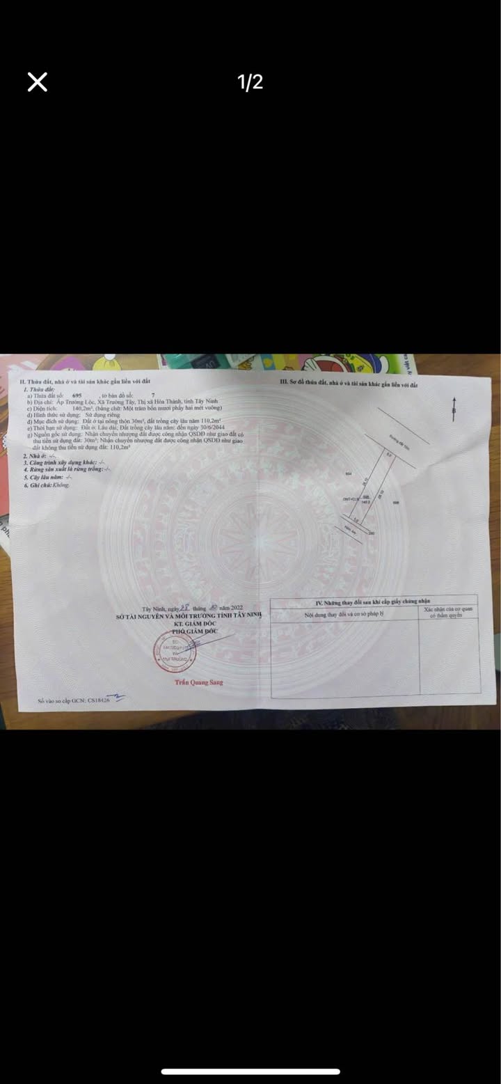 Đất nền Hòa Thành Tây Ninh 145m² giá 169 triệu - Cơ hội đầu tư hấp dẫn!