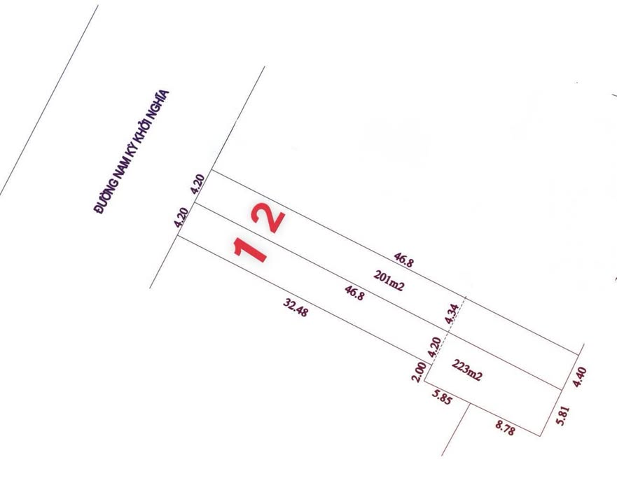 Đất thổ cư mặt tiền Nam Kỳ Khởi Nghĩa P7, Sóc Trăng 197.4m² giá 970 triệu - Cơ hội đầu tư không thể bỏ qua!