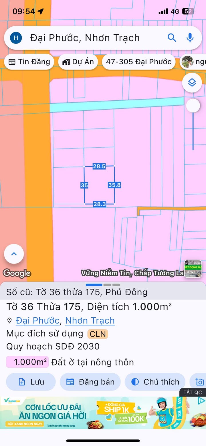 Đất nền 1/ Hùng Vương 1000m² giá 8.5 tỷ - Vị trí đắc địa tại Nhơn Trạch