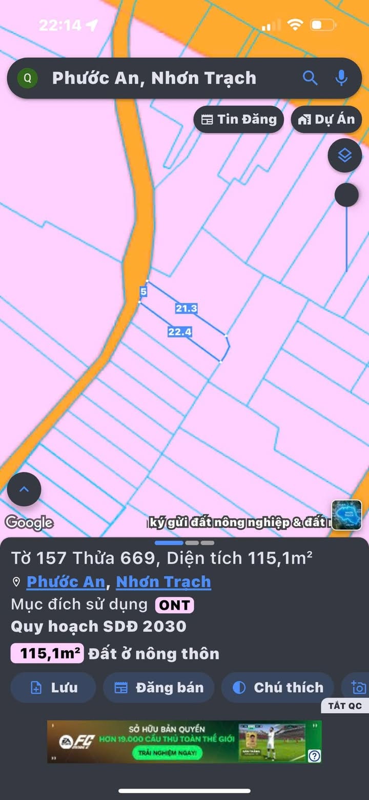 Đất thổ cư Phước An Nhơn Trạch 115m² - Giá thỏa thuận hấp dẫn!