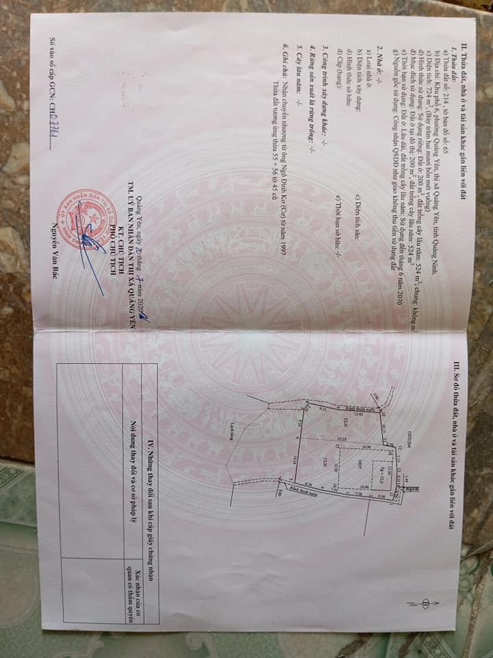 Đất vườn 724m² tại Phường Quảng Yên chỉ 8.688 tỷ - Cơ hội đầu tư lý tưởng!