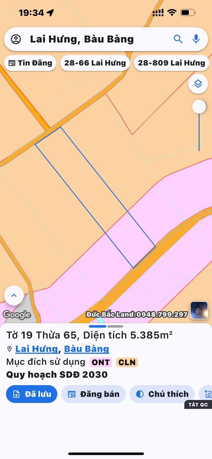 Đất nền Lai Hưng Bàu Bàng 5300m² giá 13.25 tỷ - Mặt tiền nhựa ô tô vào tận nơi!