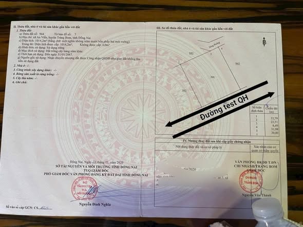 Đất 2 mặt tiền view sông An Viễn, Trảng Bom, Đồng Nai 1000m² - Cơ hội đầu tư tuyệt vời!