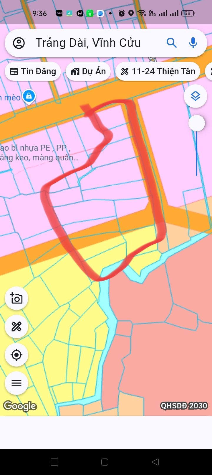 Đất nền góc 2 mặt tiền đường 768, Trảng Dài, 8.640m² - Sổ đỏ chính chủ, giá chỉ 3.2 tỷ!