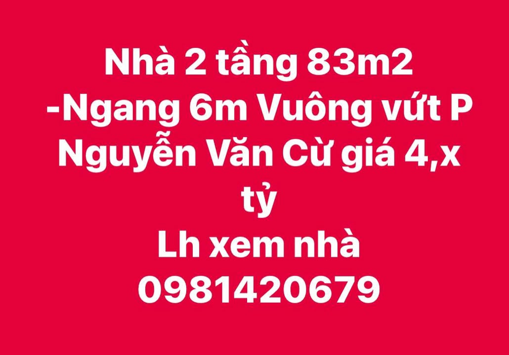 Nhà bán tại phường Nguyễn Văn Cừ Quy Nhơn 83m² - Giá chỉ 4 tỷ - Diện tích lớn, sẵn sàng vào ở!